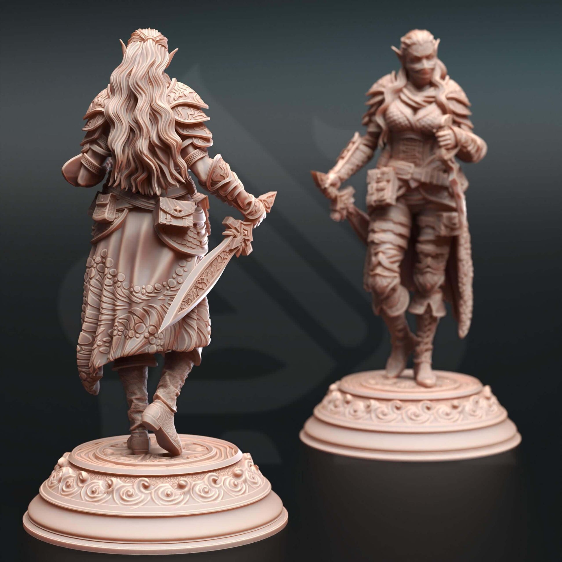Water Genasi Swashbuckler Rogue - Hali Brookes - 3D Printed Resin RPG/Tabletop/Boardgames Miniature DM Stash