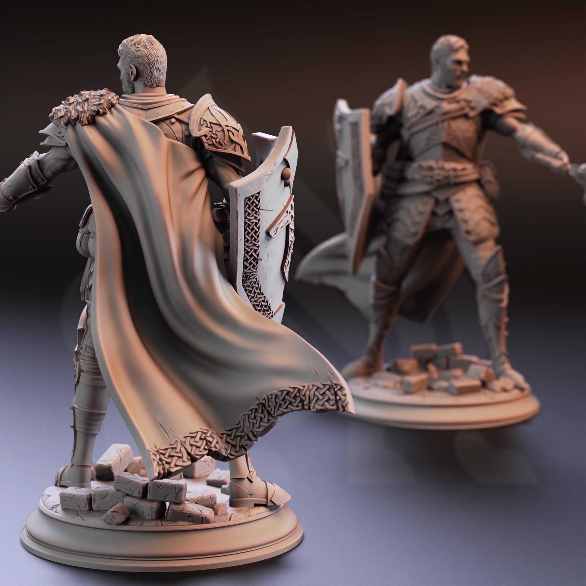 Nordic Nature Paladin - Lizarin - 3D Printed Resin RPG/Tabletop/Boardgames Miniature DM Stash