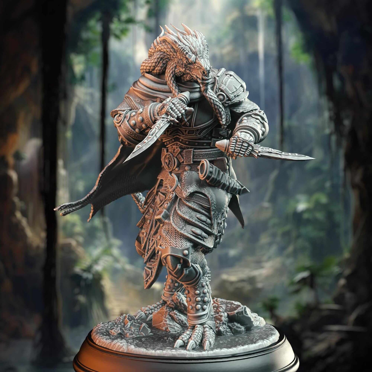 Dragonborn Assassin Rogue - Umbrascale - 3D Printed Resin RPG/Tabletop/Boardgames Miniature DM Stash