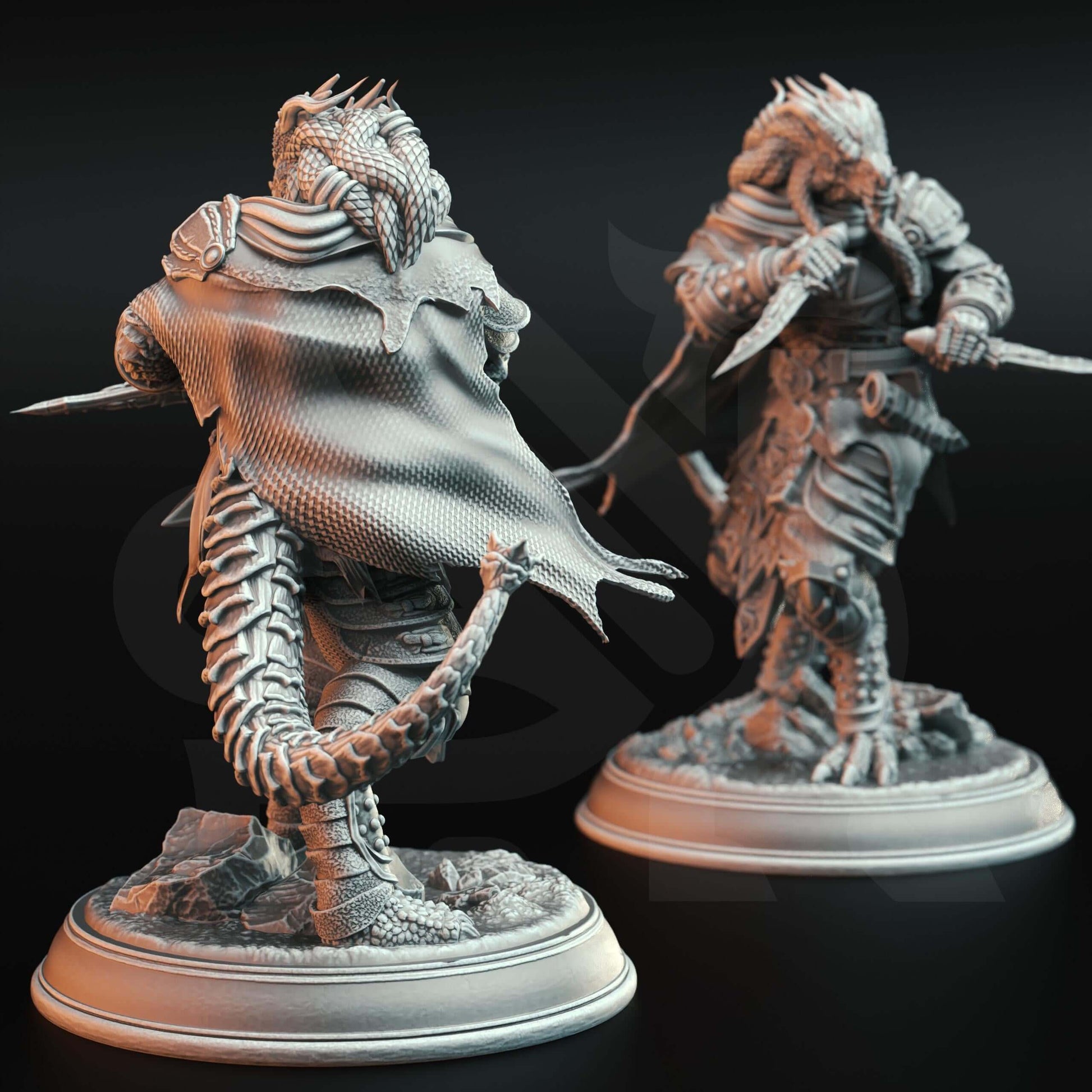 Dragonborn Assassin Rogue - Umbrascale - 3D Printed Resin RPG/Tabletop/Boardgames Miniature DM Stash