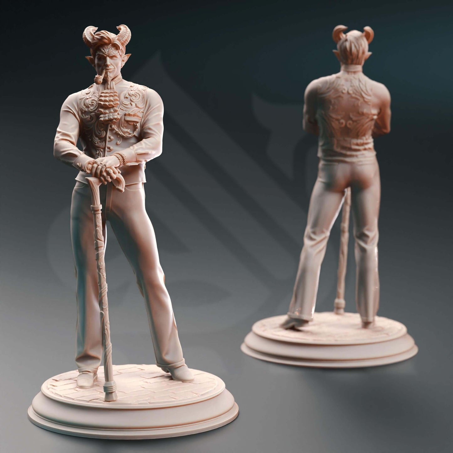 Tiefling Crimelord - Xarvir Barikdral - 3D Printed Resin RPG/Tabletop/Boardgames Miniature DM Stash