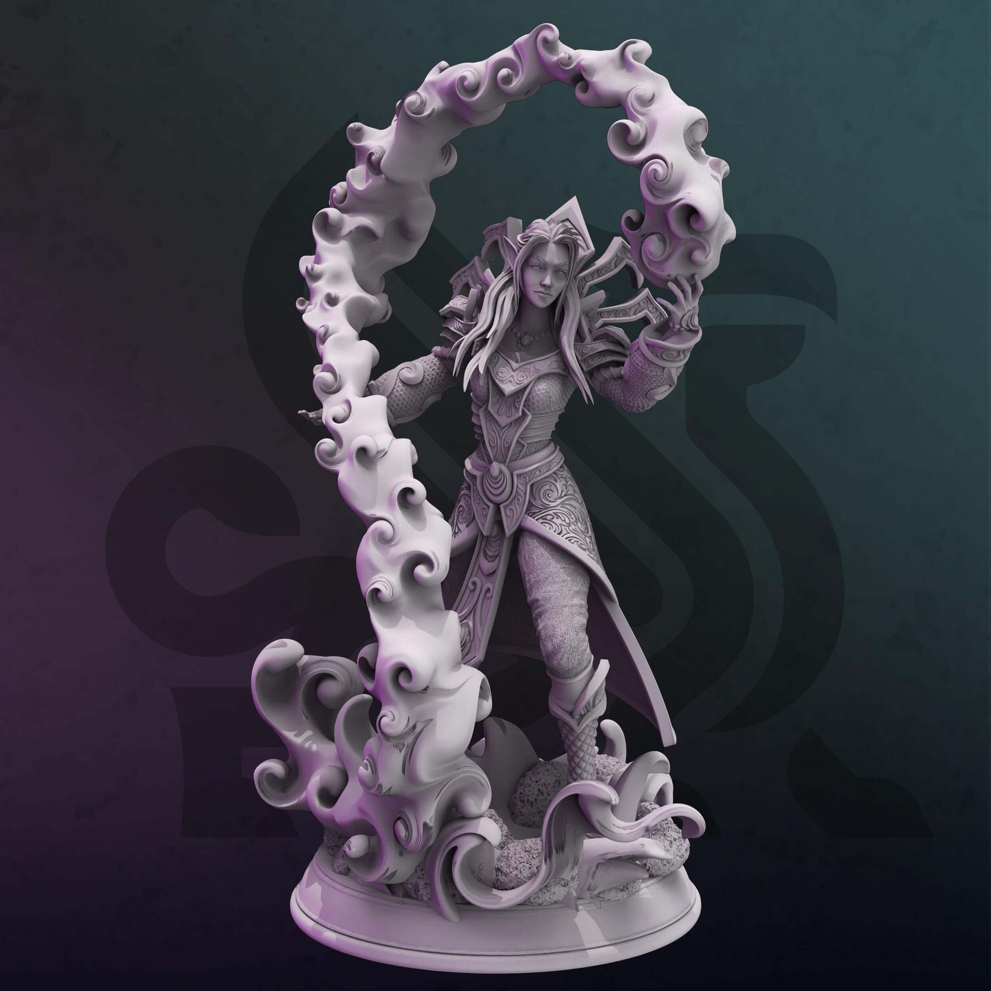 High Elf Sorceress - Irivyl - 3D Printed Resin RPG/Tabletop/Boardgames Miniature DM Stash