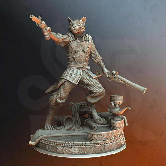 Sultan's Bodyguard - Gunslinger Kara'Ta - 3D Printed Resin RPG/Tabletop/Boardgames Miniature DM Stash