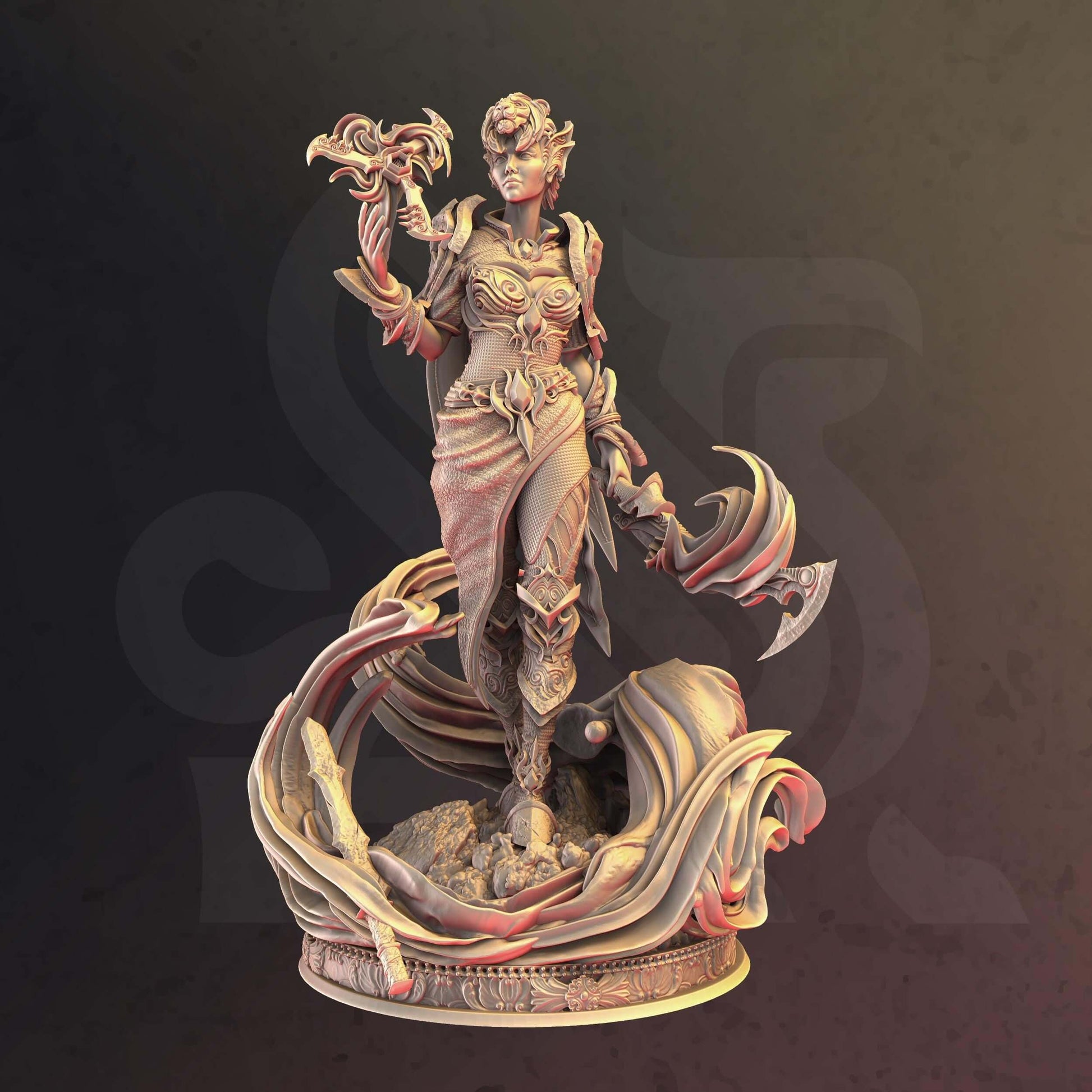 Elven Spellsword - Rylena - 3D Printed Resin RPG/Tabletop/Boardgames Miniature DM Stash