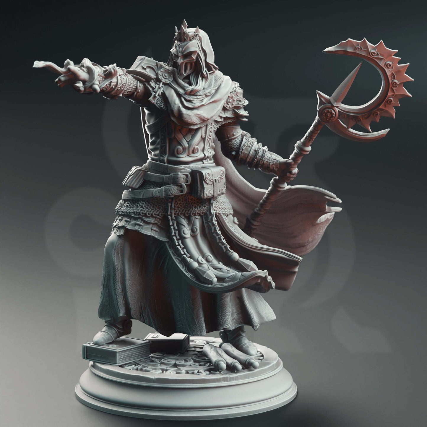 Psionic Spell Knight - Bastian the Everknowing - 3D Printed Resin RPG/Tabletop/Boardgames Miniature DM Stash