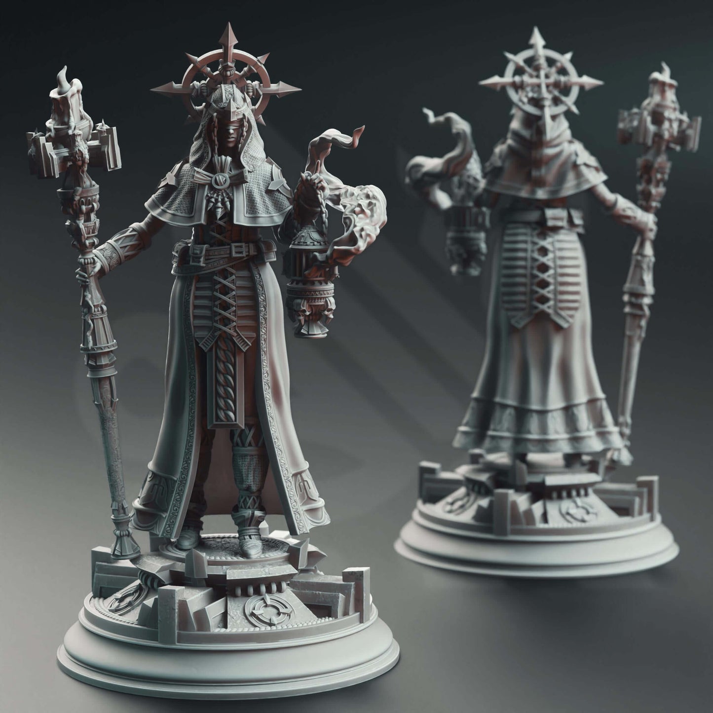 Maiden Cleric - Amelie Saffron - 3D Printed Resin RPG/Tabletop/Boardgames Miniature DM Stash