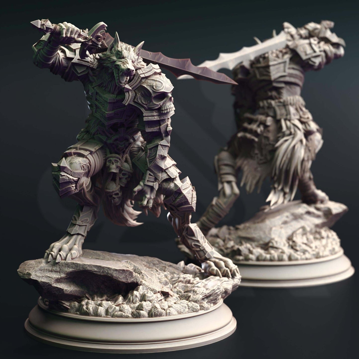 Werewolf Knight - Corsicus - 3D Printed Resin RPG/Tabletop/Boardgames Miniature DM Stash