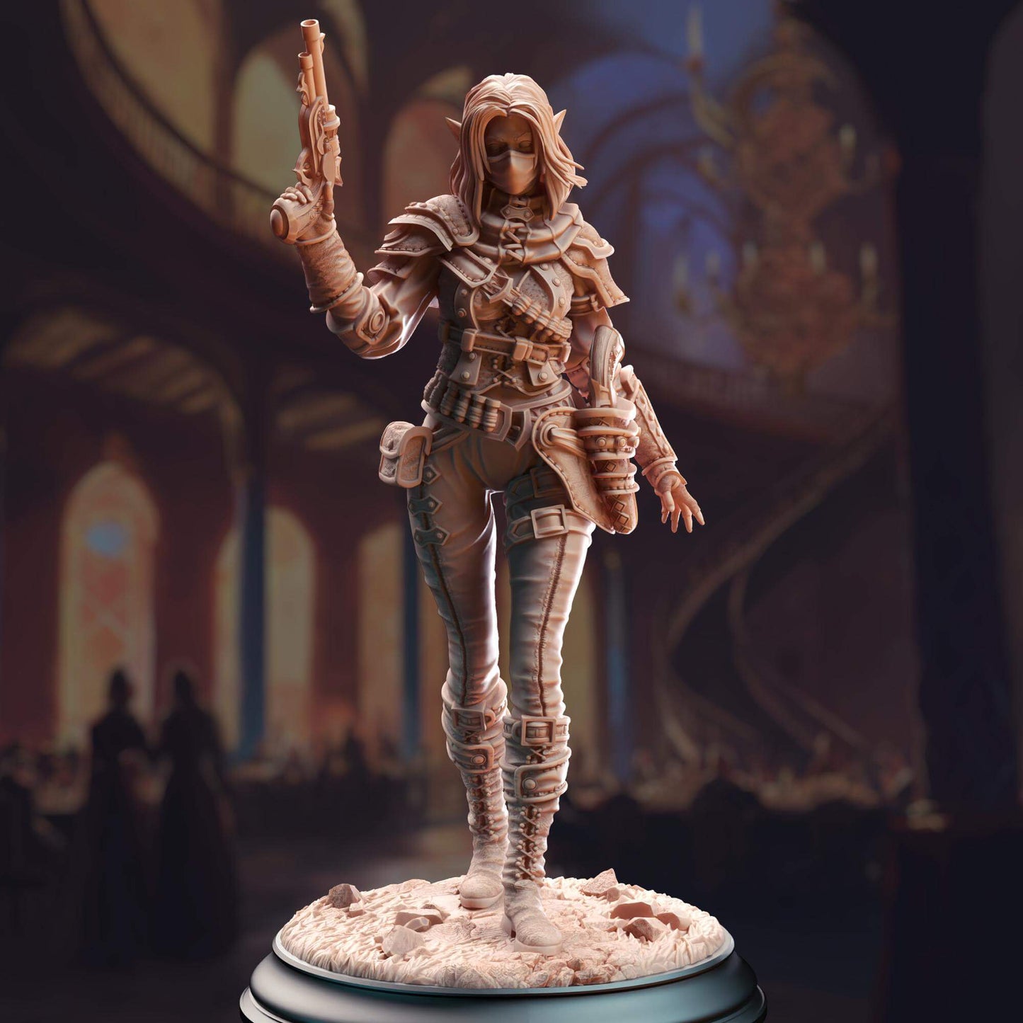 Drow Gunslinger - Lendara "Slickshot" Varth - 3D Printed Resin RPG/Tabletop/Boardgames Miniature DM Stash
