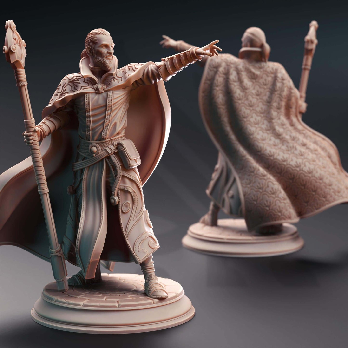 Human Illusionist Wizard - Jonas the Trick - 3D Printed Resin RPG/Tabletop/Boardgames Miniature DM Stash