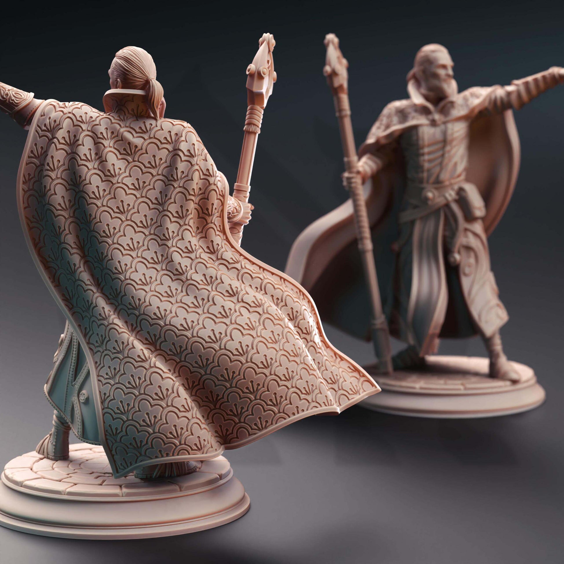 Human Illusionist Wizard - Jonas the Trick - 3D Printed Resin RPG/Tabletop/Boardgames Miniature DM Stash