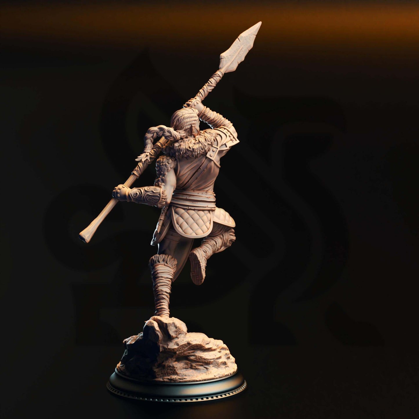 Dragonsoul Barbarian - Illyria Spineshatter - 3D Printed Resin RPG/Tabletop/Boardgames Miniature DM Stash