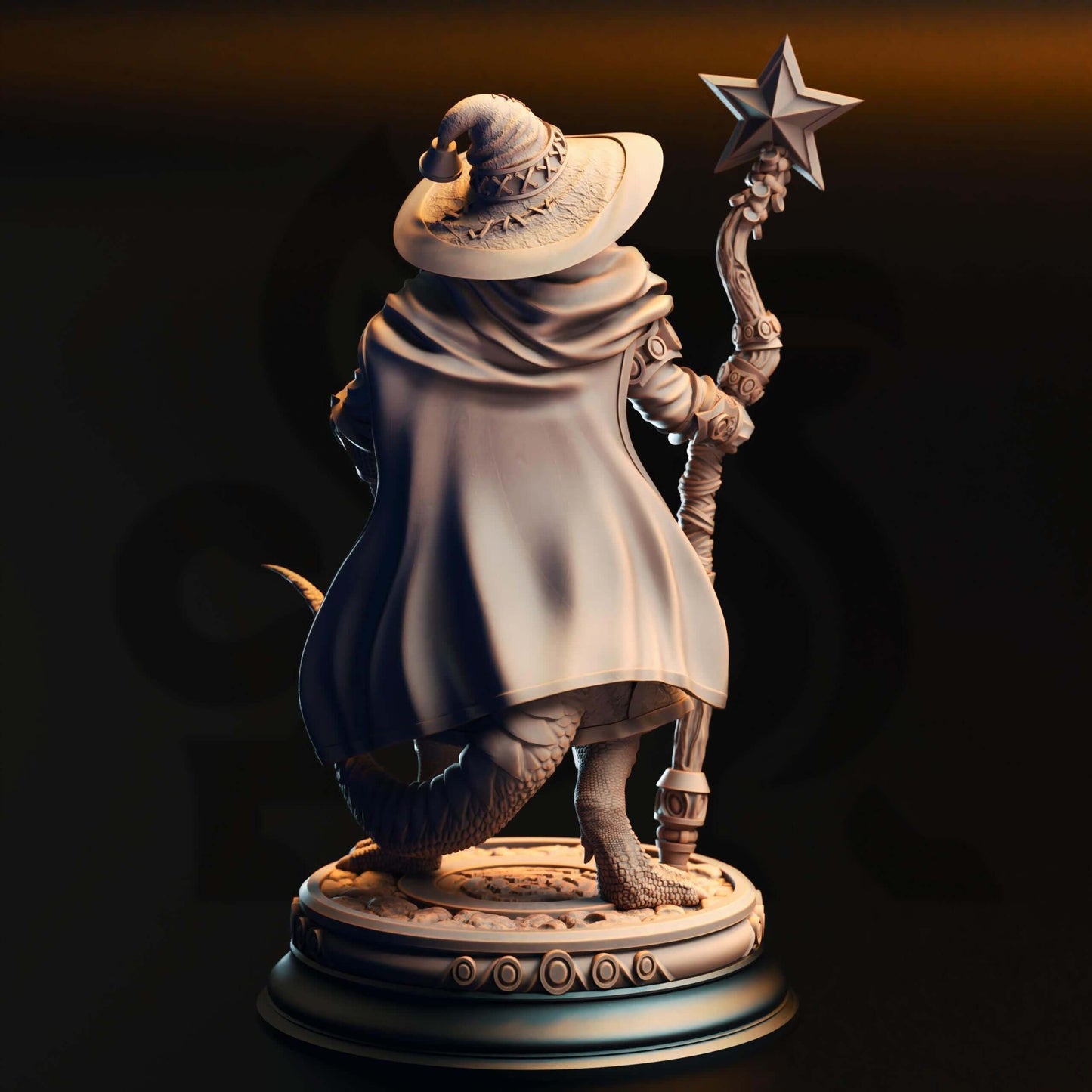 Silver Dragonborn Sorcerer - Ozmandi Starborn - 3D Printed Resin RPG/Tabletop/Boardgames Miniature DM Stash