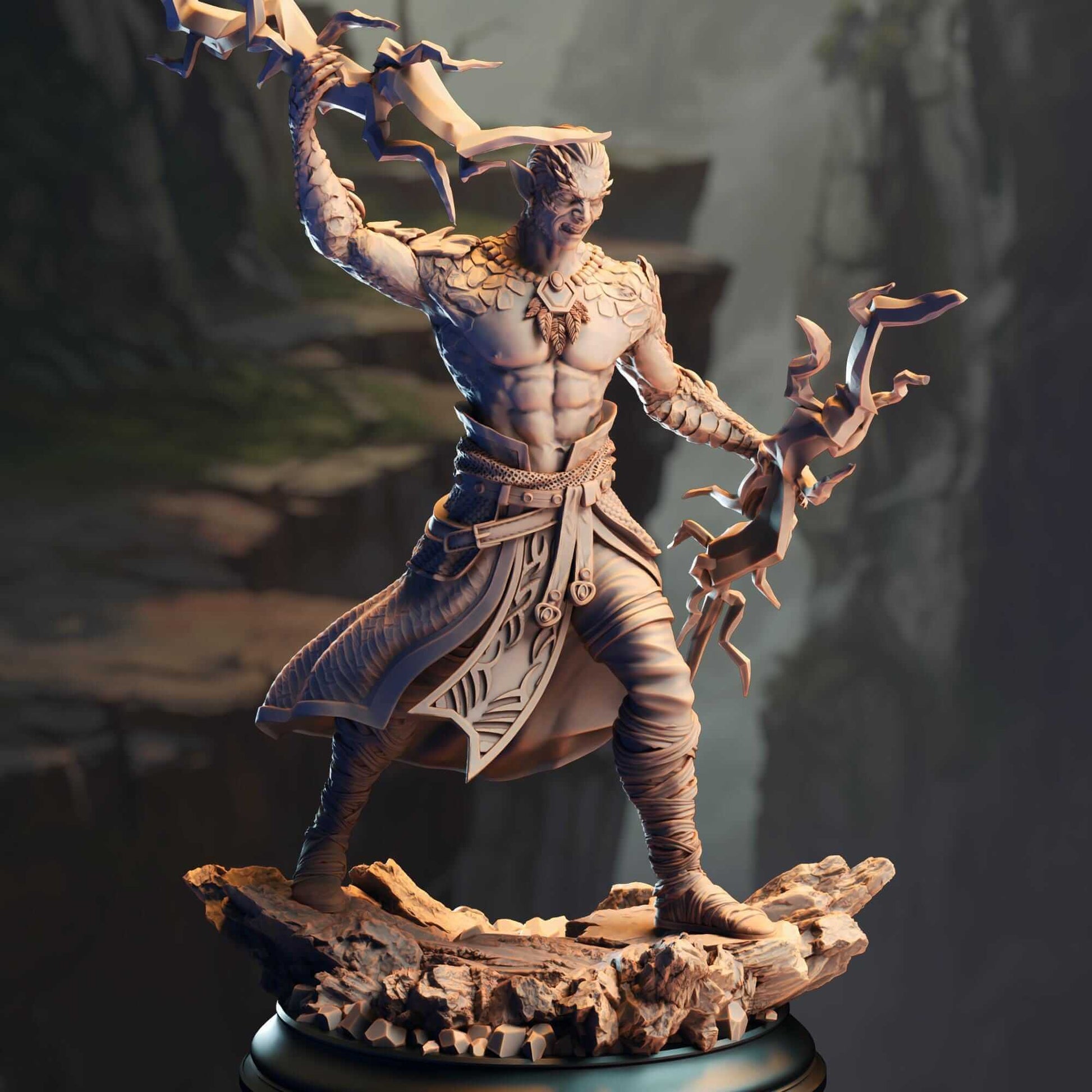 Dragonsoul Sorcerer - Styrax - 3D Printed Resin RPG/Tabletop/Boardgames Miniature DM Stash