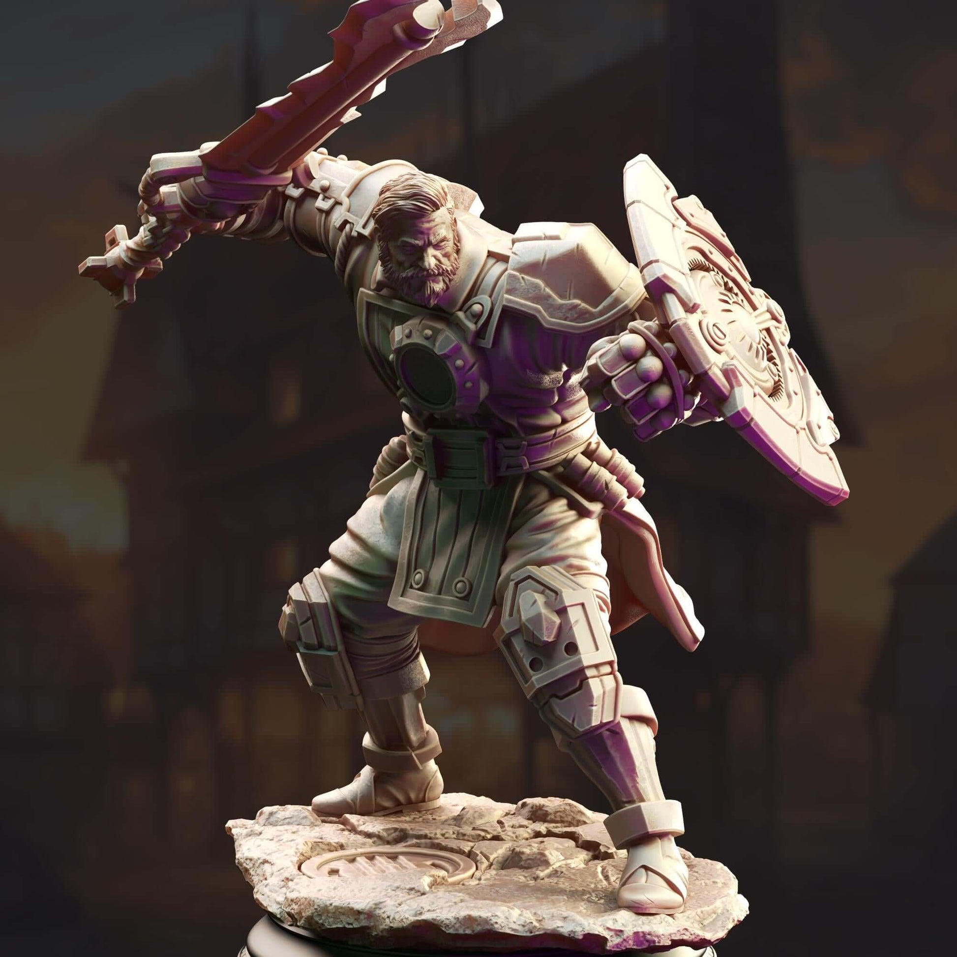 Human Artificer Enforcer - Brandyn Broadoak - 3D Printed Resin RPG/Tabletop/Boardgames Miniature DM Stash