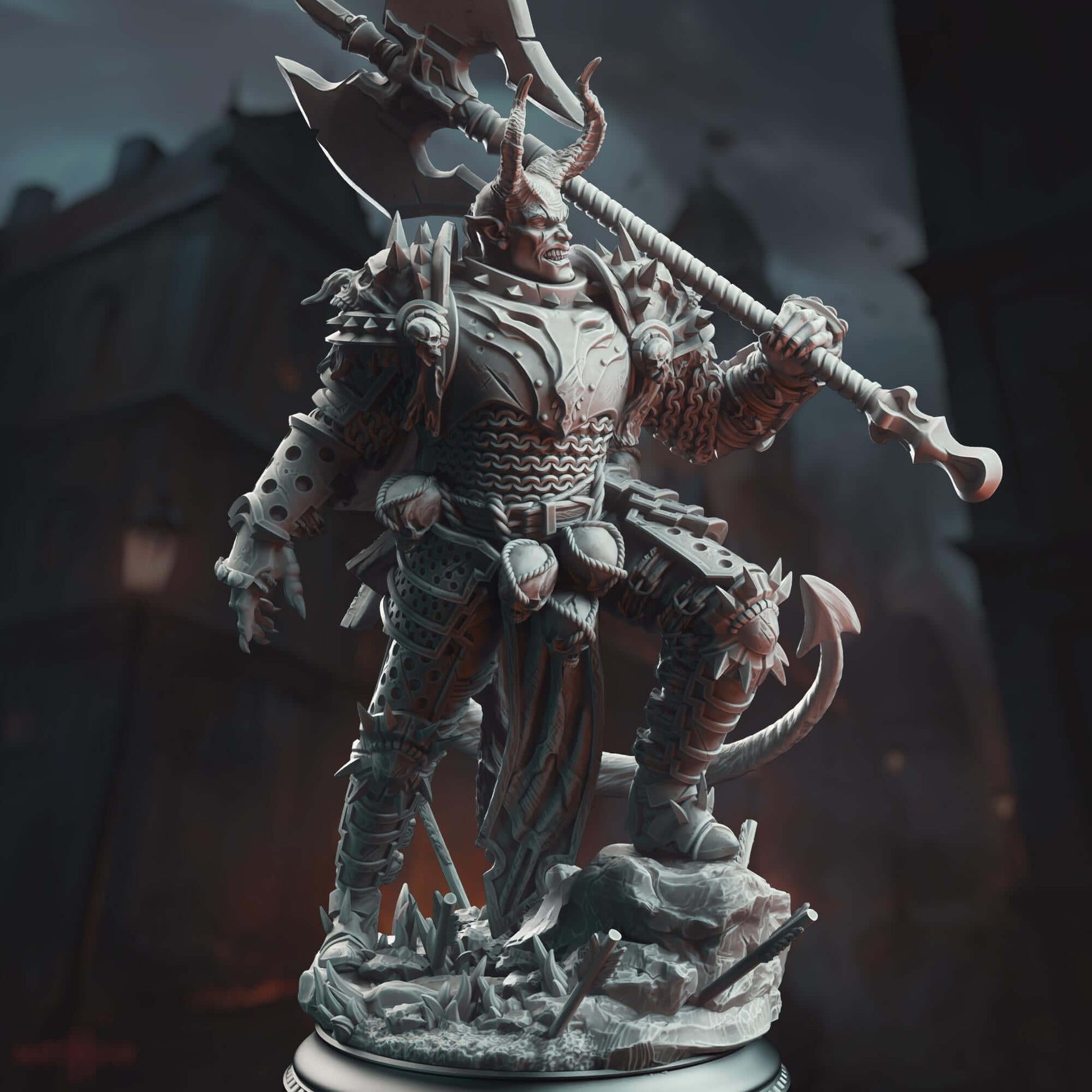 Knight of the Hells - Skorn Skullsplitter - 3D Printed Resin RPG/Tabletop/Boardgames Miniature DM Stash