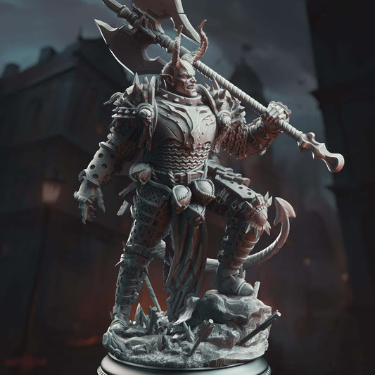 Knight of the Hells - Skorn Skullsplitter - 3D Printed Resin RPG/Tabletop/Boardgames Miniature DM Stash