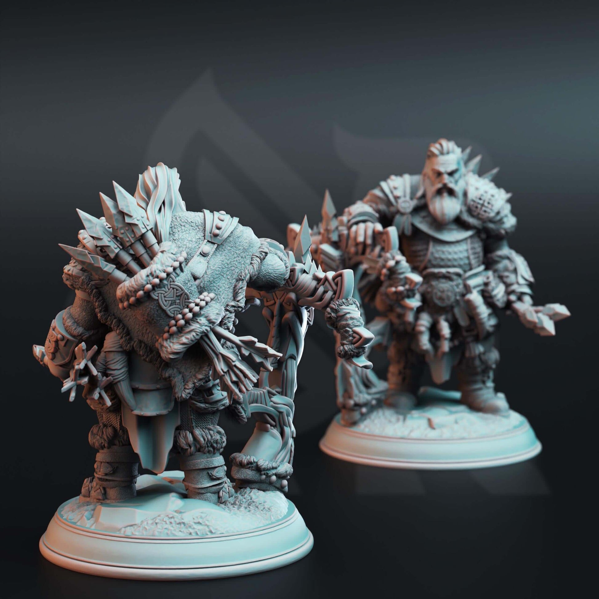 Dwarf Monster Slayer Ranger - Telnam Gnik - 3D Printed Resin RPG/Tabletop/Boardgames Miniature DM Stash