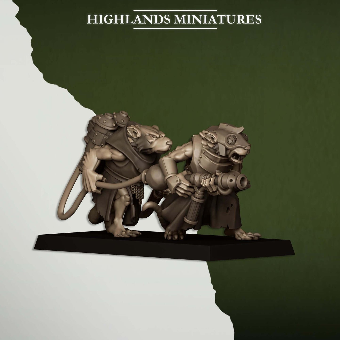 Sewer Vermin Heavy Weapons Teams - Highlands Miniatures