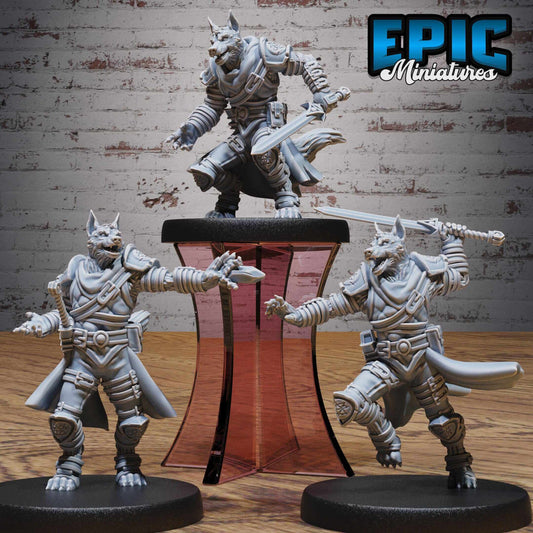 Dog Folk Adventurer Set - Epic Miniatures - Dungeons and Dragons