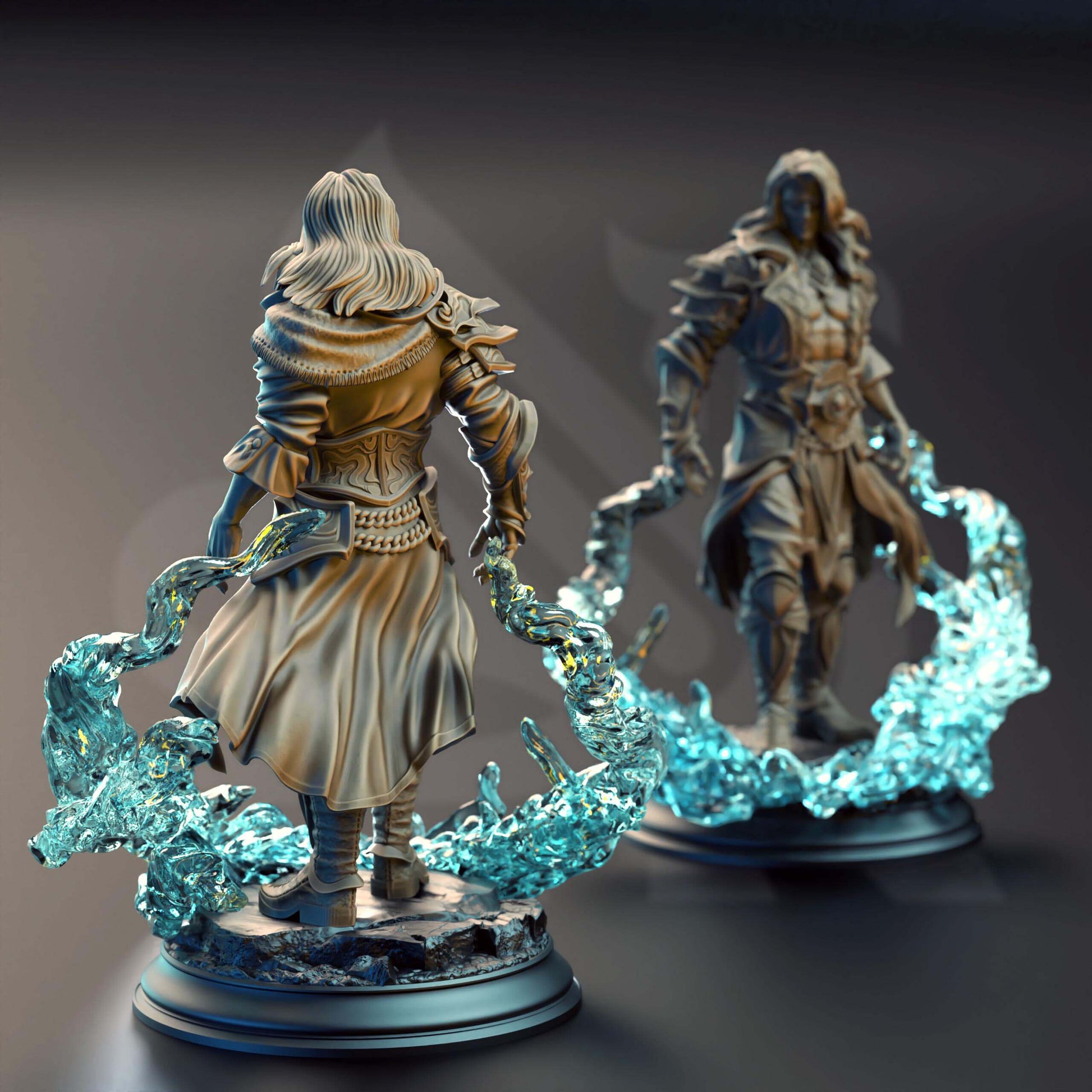 Ocean Soul Sorcerer - Indelian Katarin - 3D Printed Resin RPG/Tabletop/Boardgames Miniature DM Stash