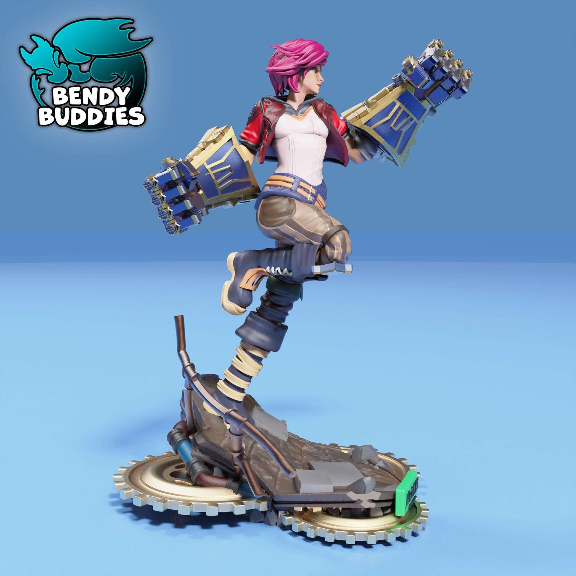 Vi Arcane - League of Legends - Collectible Fanart Statue - Bendy Buddies