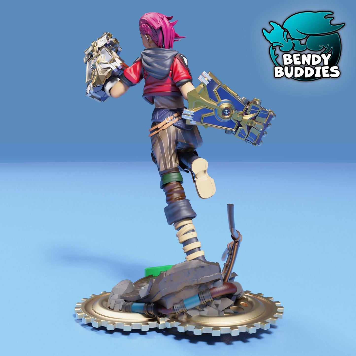 Vi Arcane - League of Legends - Collectible Fanart Statue - Bendy Buddies