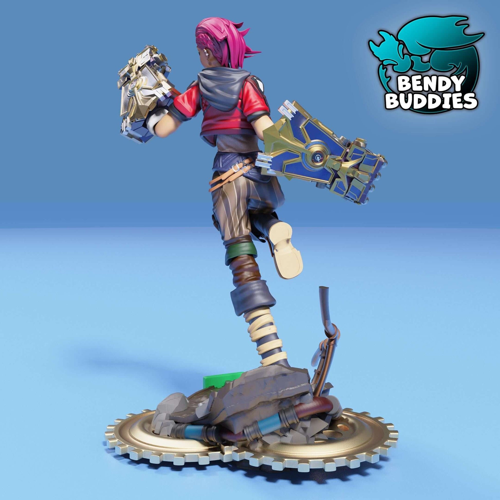 Vi Arcane - League of Legends - Collectible Fanart Statue - Bendy Buddies