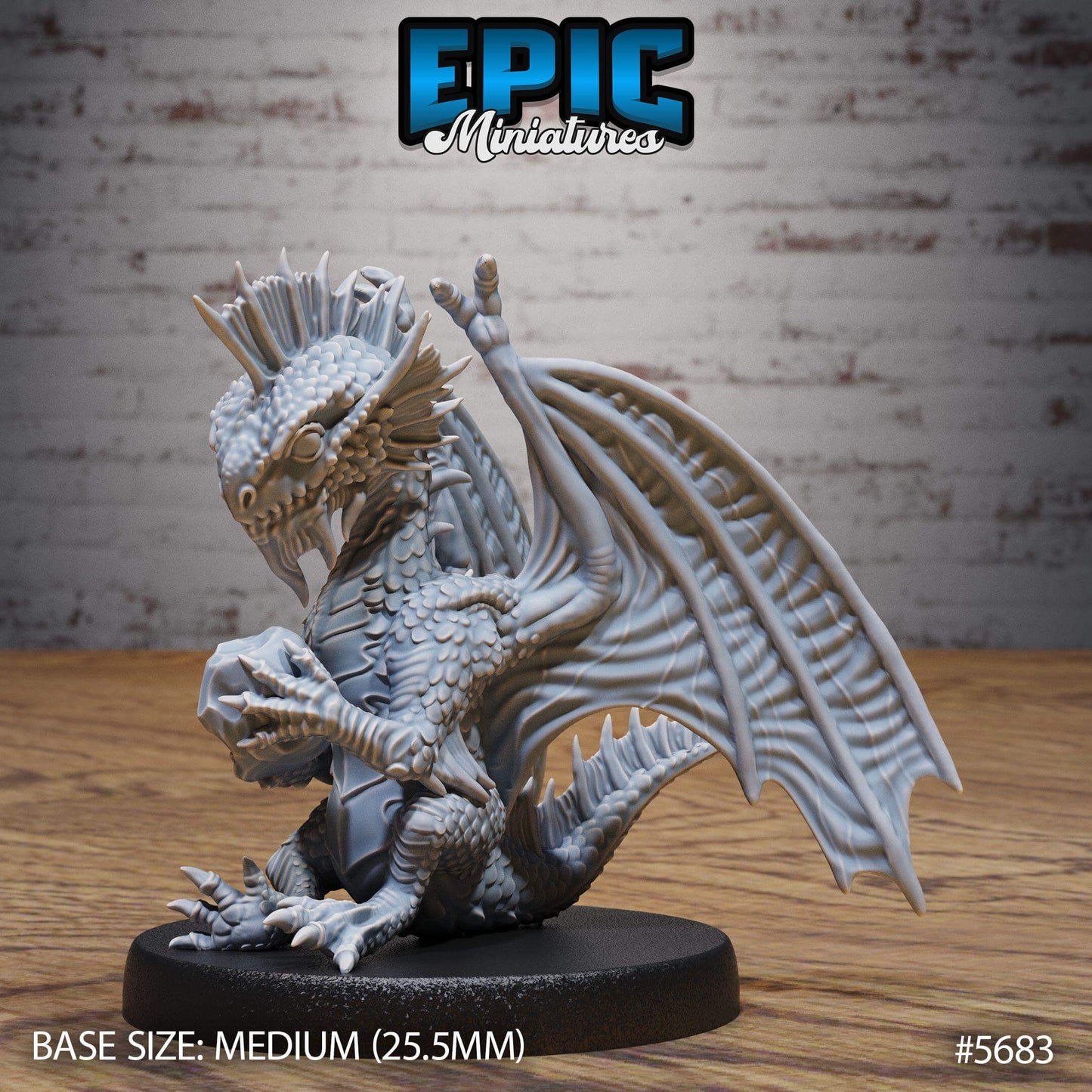 Silver Dragon Wyrmling Set - D&D Epic Miniatures   and Dragons