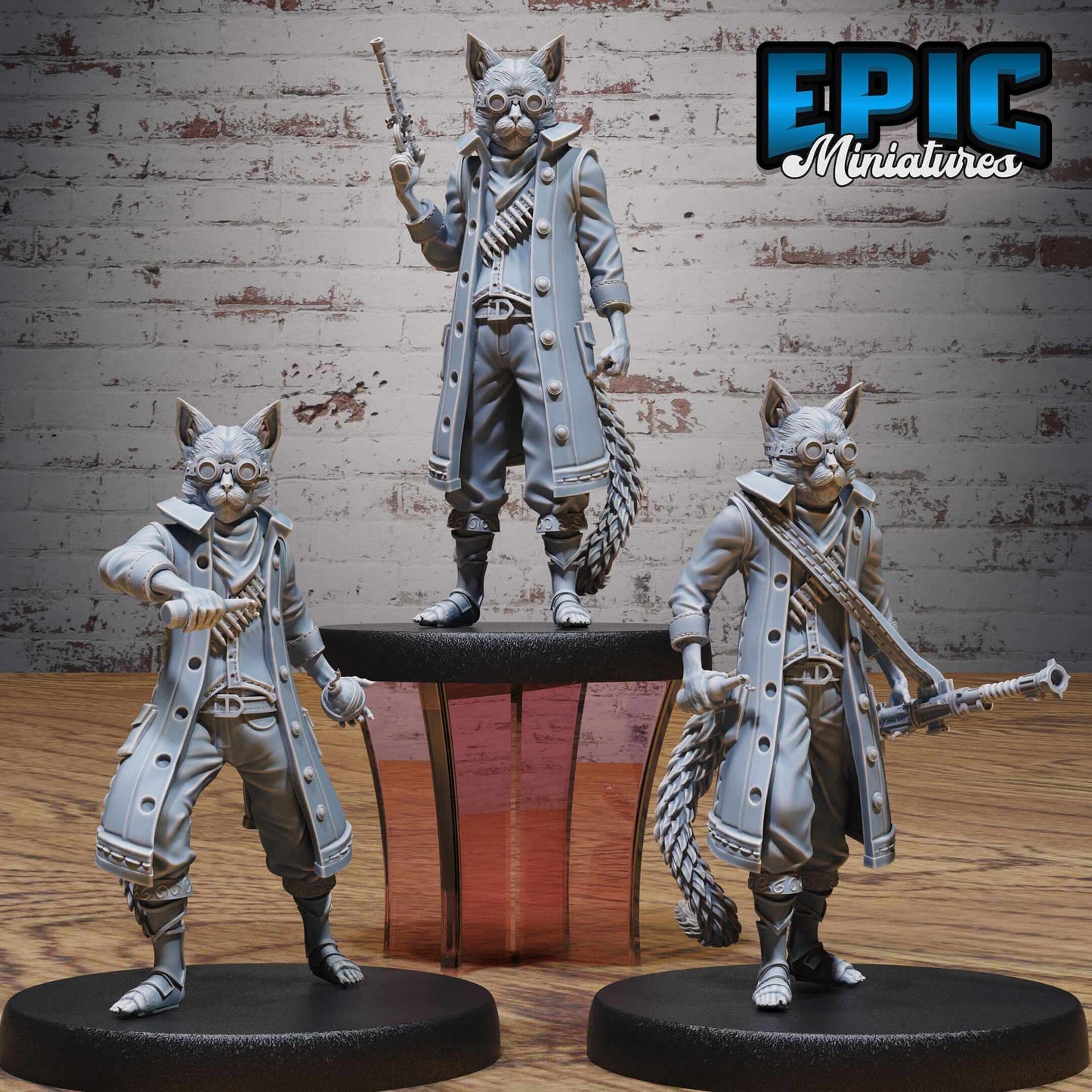 Catfolk Gunner Jasper Set - D&D Epic Miniatures   and Dragons