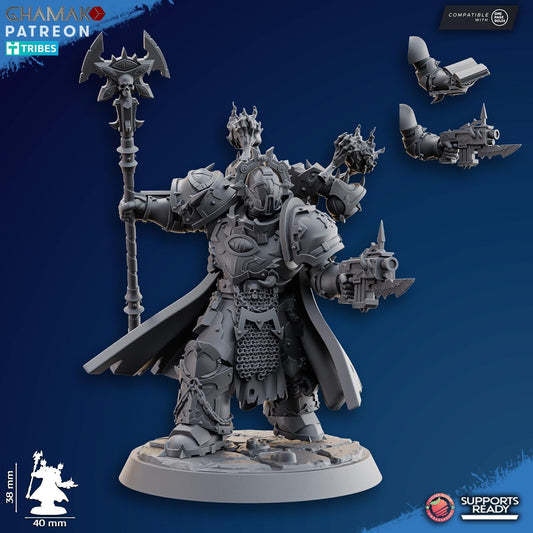 Heretic Warlock 2 - Grimdark Void Marine -'Ghamak Miniatures