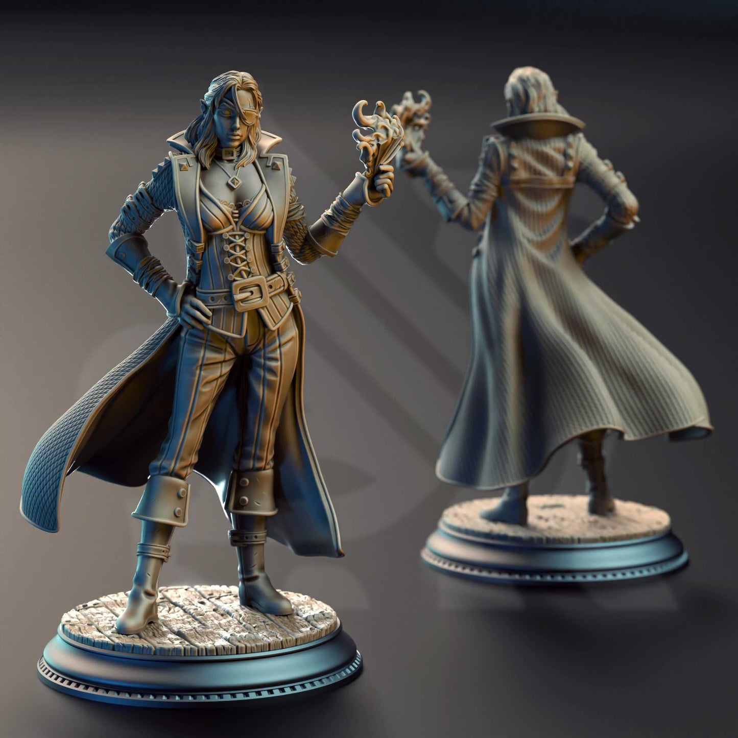 Elf Pirate Gambler Rogue - Charlotte Anne - 3D Printed Resin RPG/Tabletop/Boardgames Miniature DM Stash