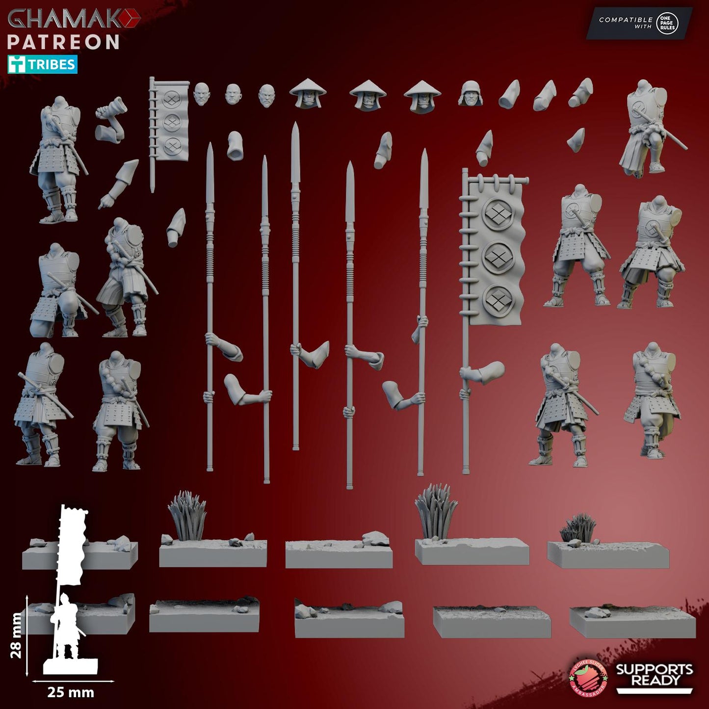 Ashigaru Oda Yari - Ghamak Miniatures