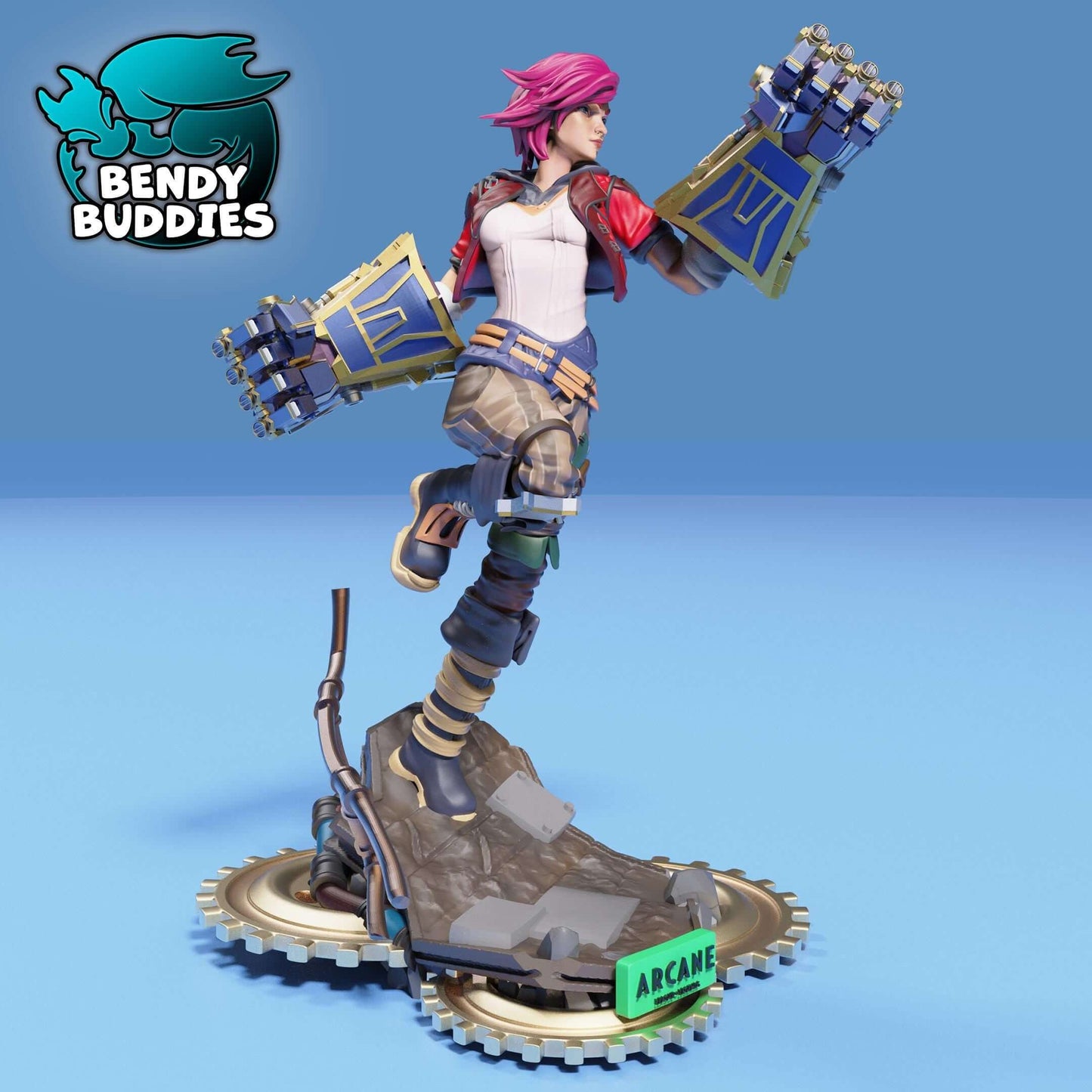 Vi Arcane - League of Legends - Collectible Fanart Statue - Bendy Buddies