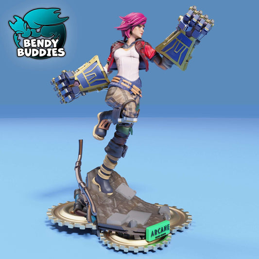 Vi Arcane - League of Legends - Collectible Fanart Statue - Bendy Buddies