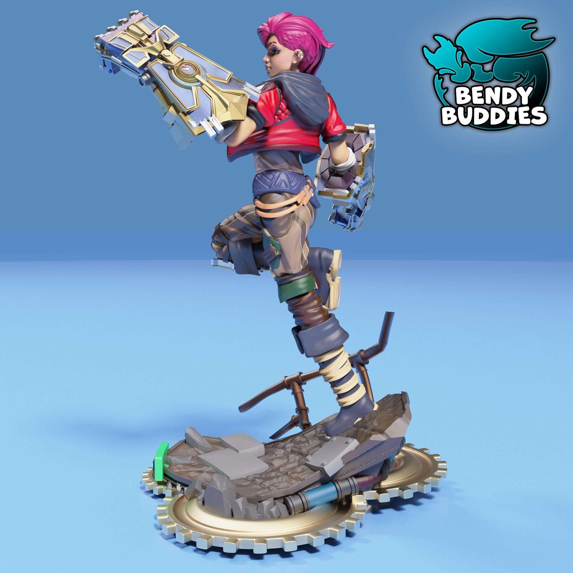 Vi Arcane - League of Legends - Collectible Fanart Statue - Bendy Buddies