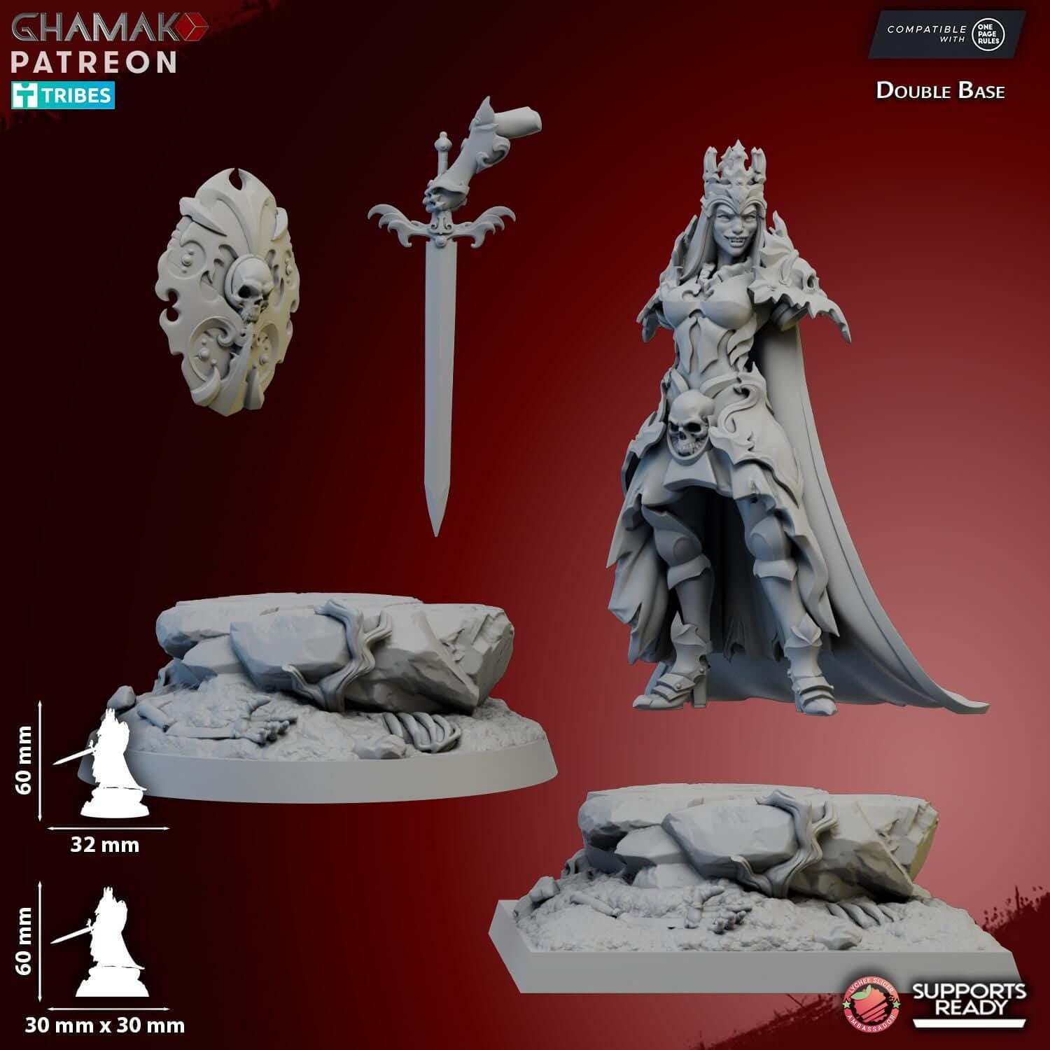 Dragomira Krovna The Crimson Countess - Vampiric Lords - Miniatures by Ghamak