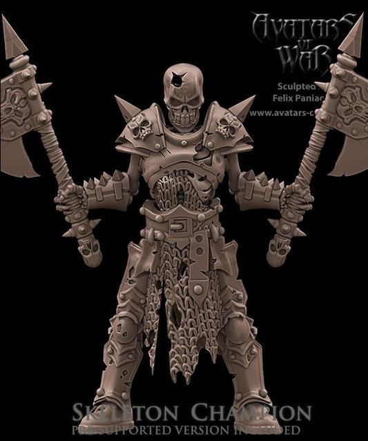Skeleton Champion with Two Weapons - Avatars of War