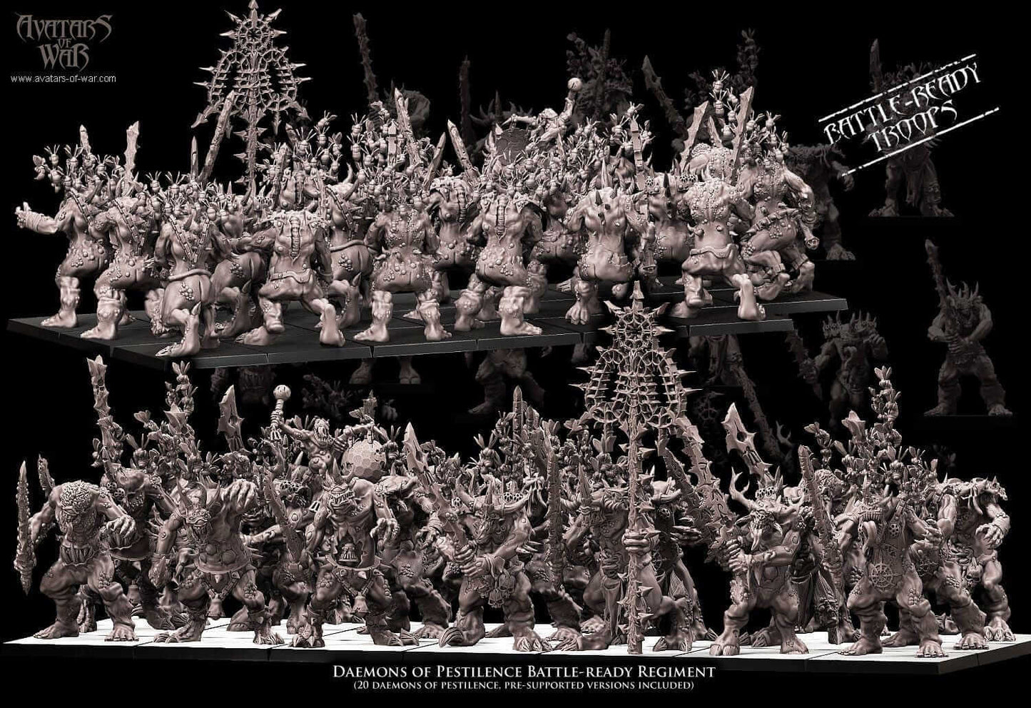Daemons of Pestilence Battle Ready regiment - Avatars of War