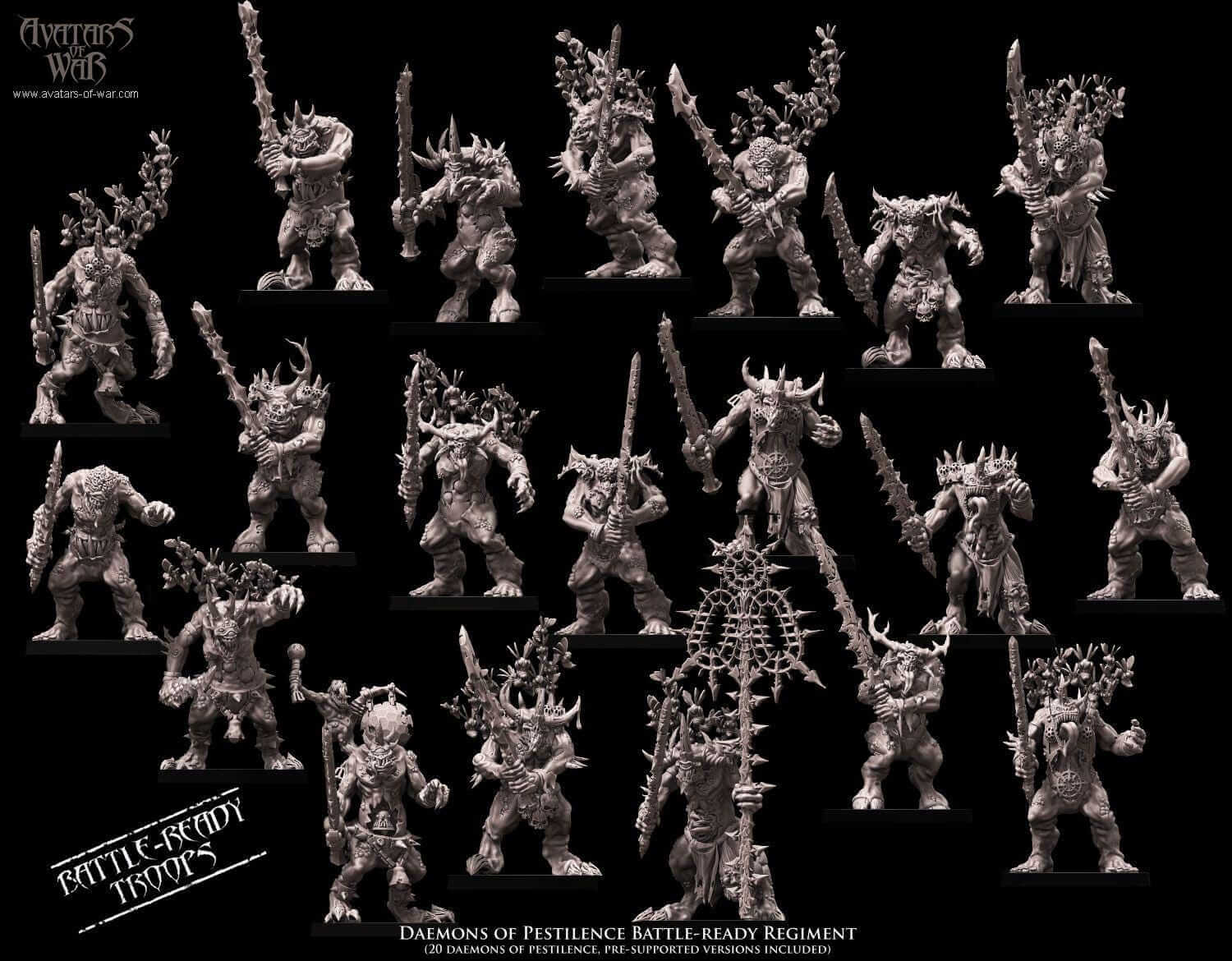 Daemons of Wrath Battle Ready regiment - Avatars of War