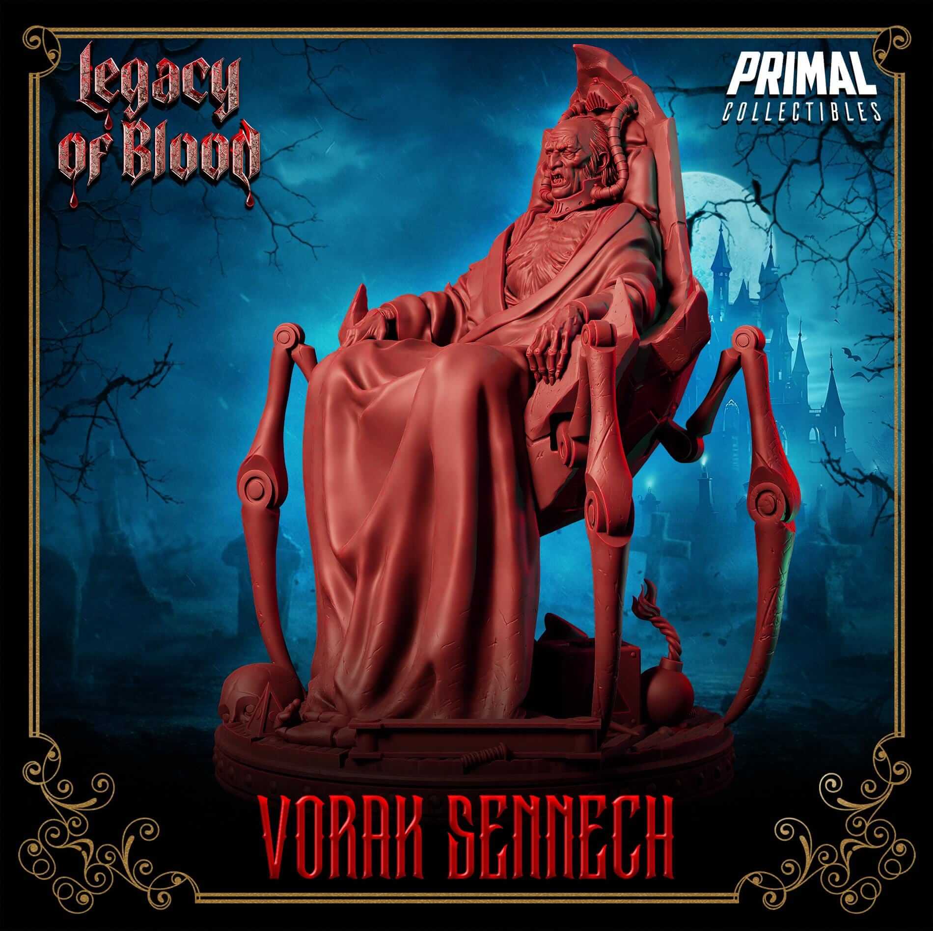 Vorak Sennech - Legacy of Blood 3D Printed Resin RPG/Tabletop/Boardgames Miniature Primal Collectibles