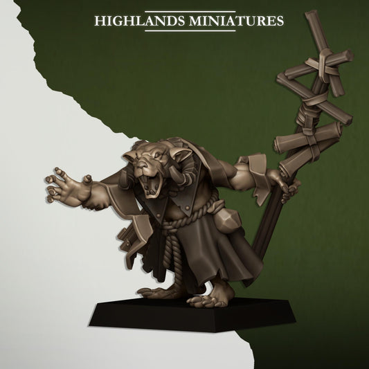 Sewer Vermin Warlock - Highlands Miniatures