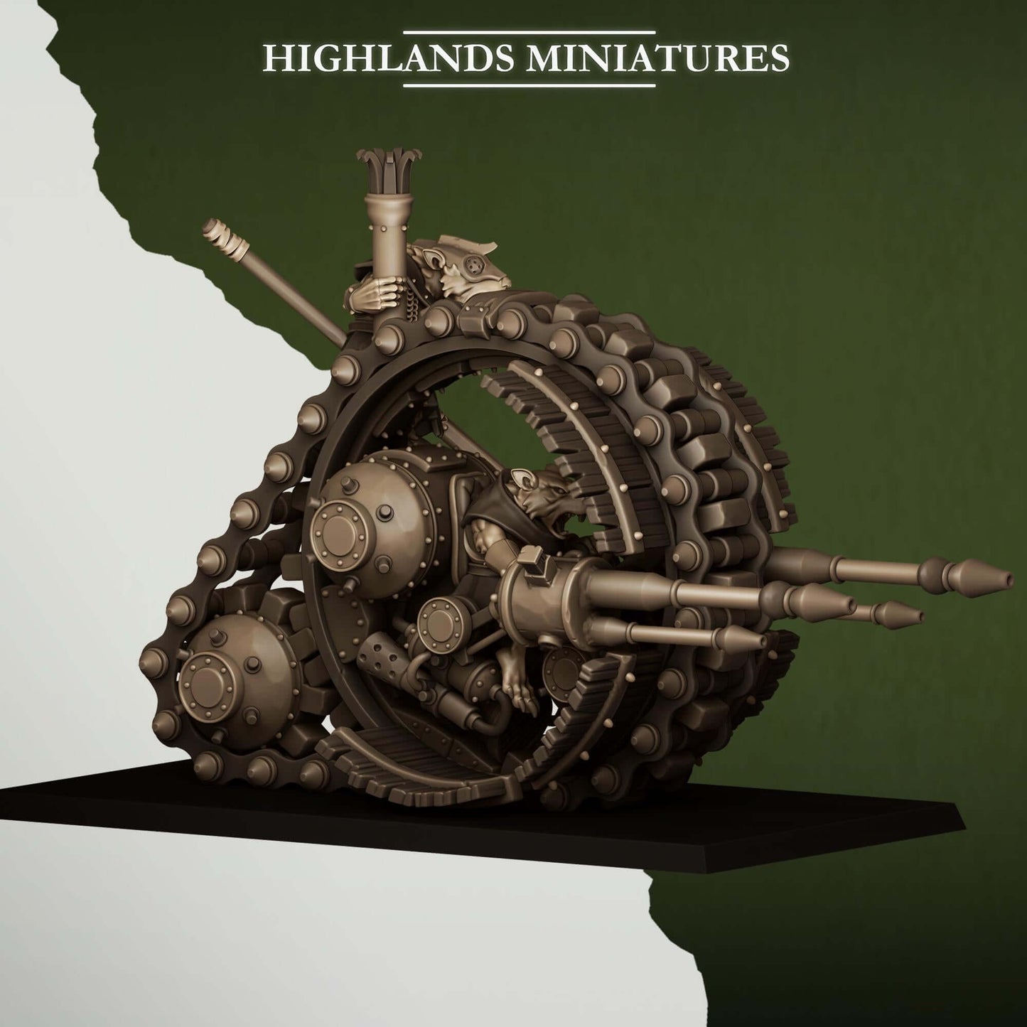 Sewer Vermin Wheeled Engine - Highlands Miniatures