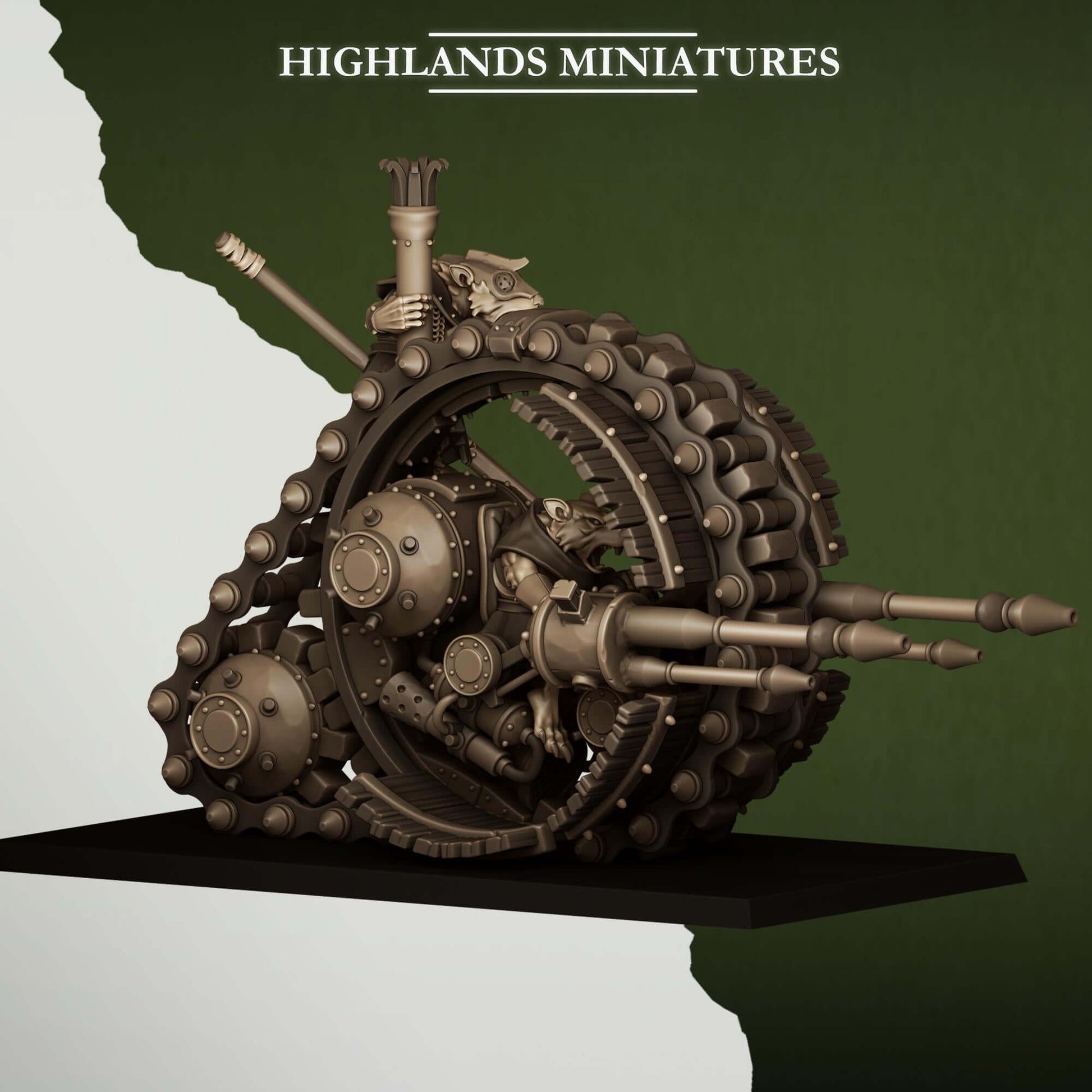 Sewer Vermin Wheeled Engine - Highlands Miniatures