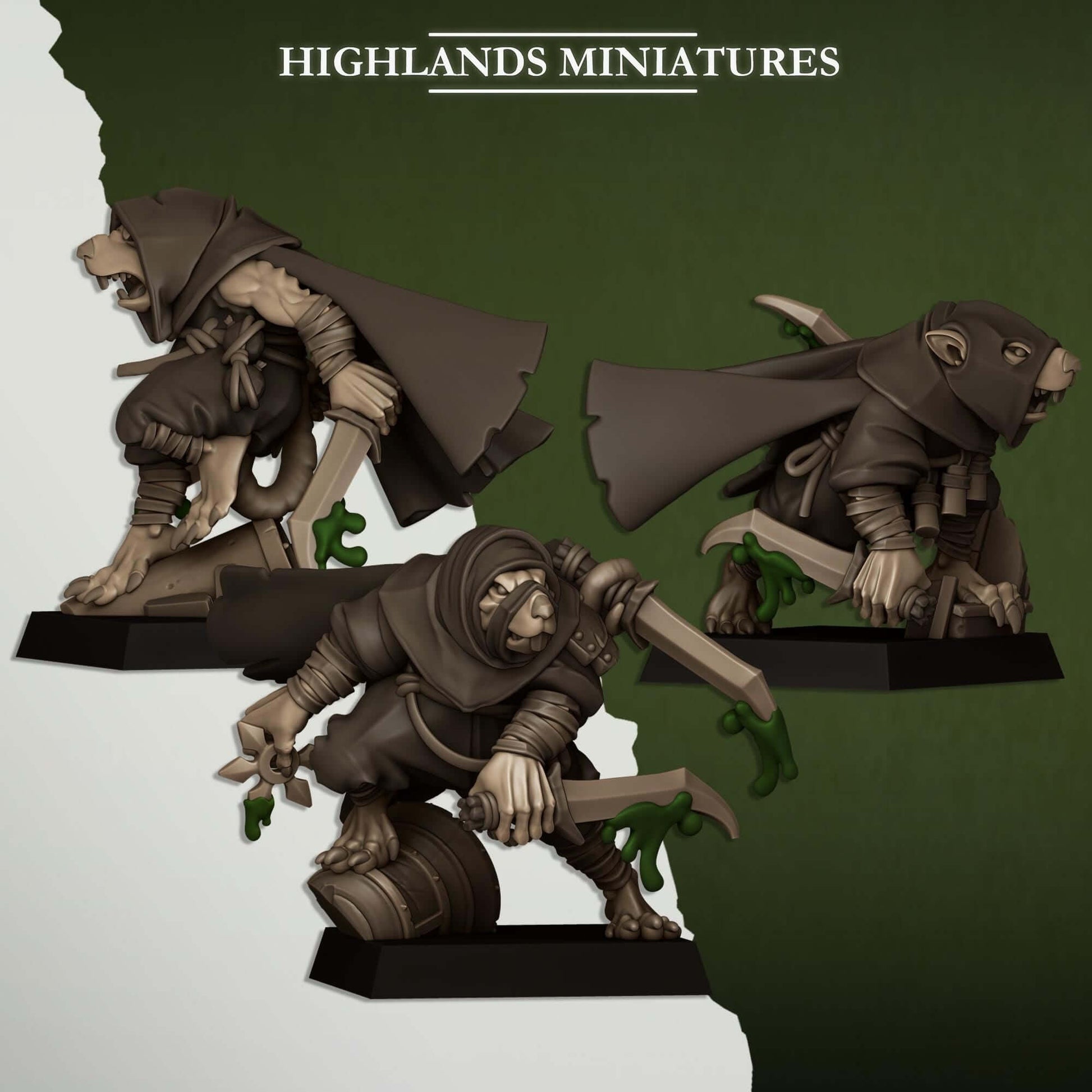 Sewer Vermin Assassins' - Highlands Miniatures