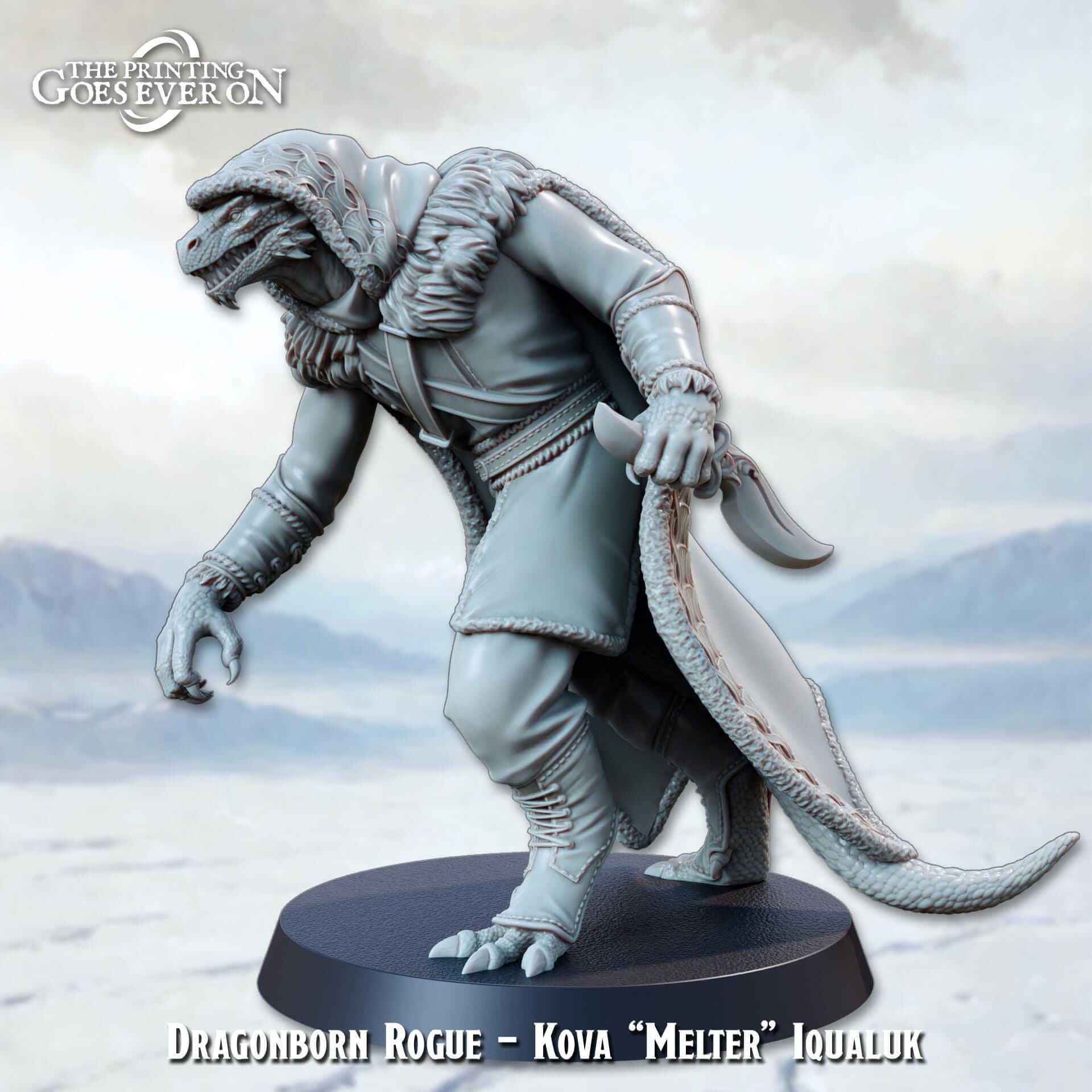 Dragonborn Rogue Kova 'Melter' Iqualuk - Frostbound Fate - The Printing Goes Ever On