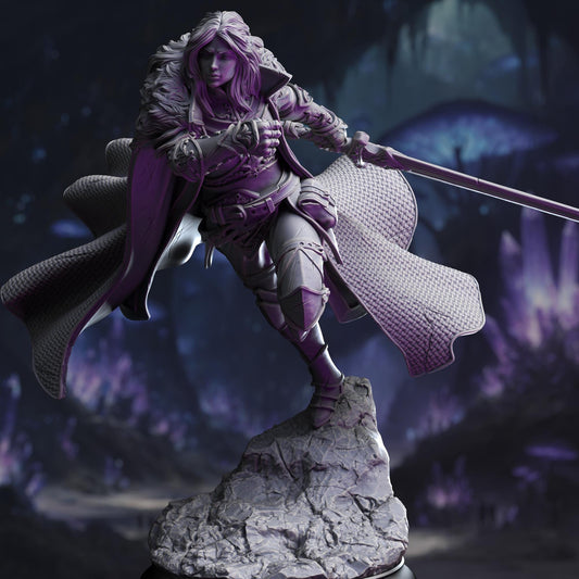 Female Human Fighter - Morgana Lynch - 3D Printed Resin RPG/Tabletop/Boardgames Miniature DM Stash