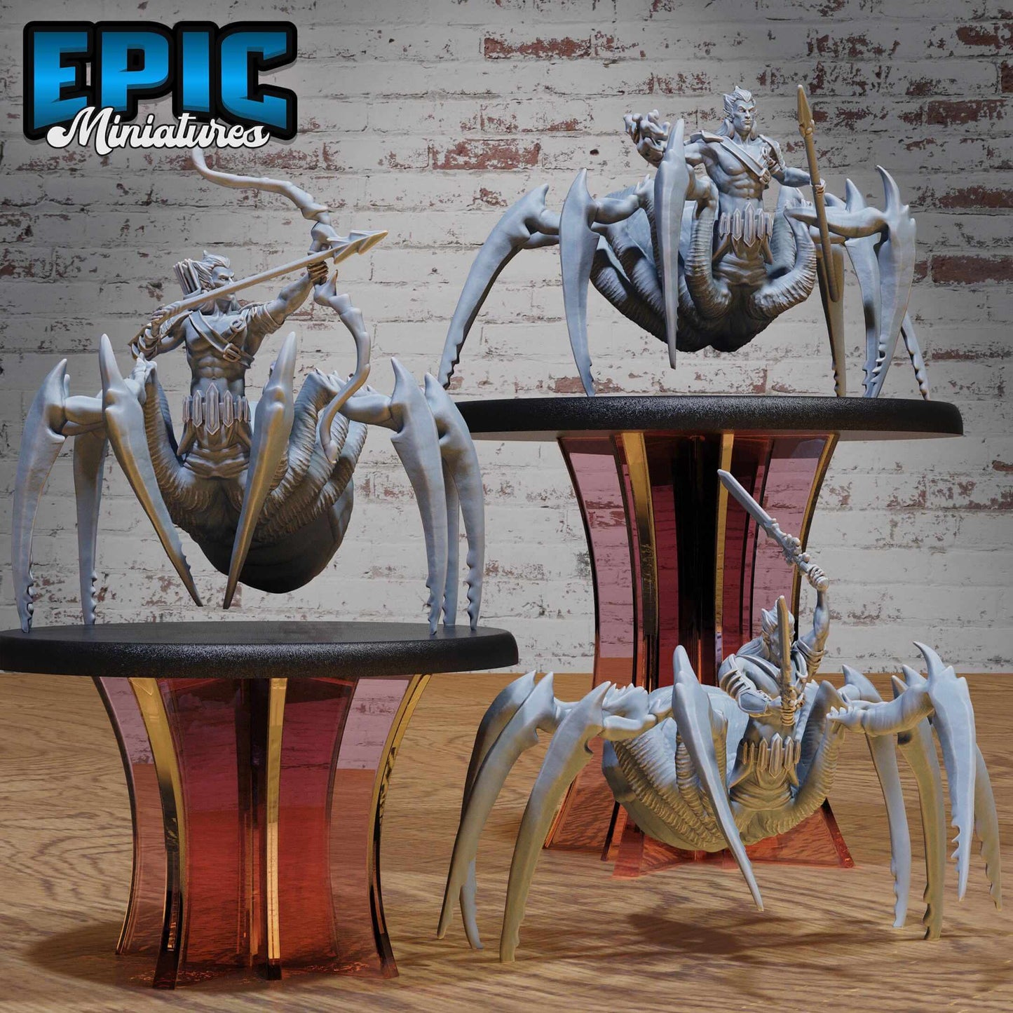 Dark Elf Driders - Secret Minds - D&D Epic Miniatures   and Dragons