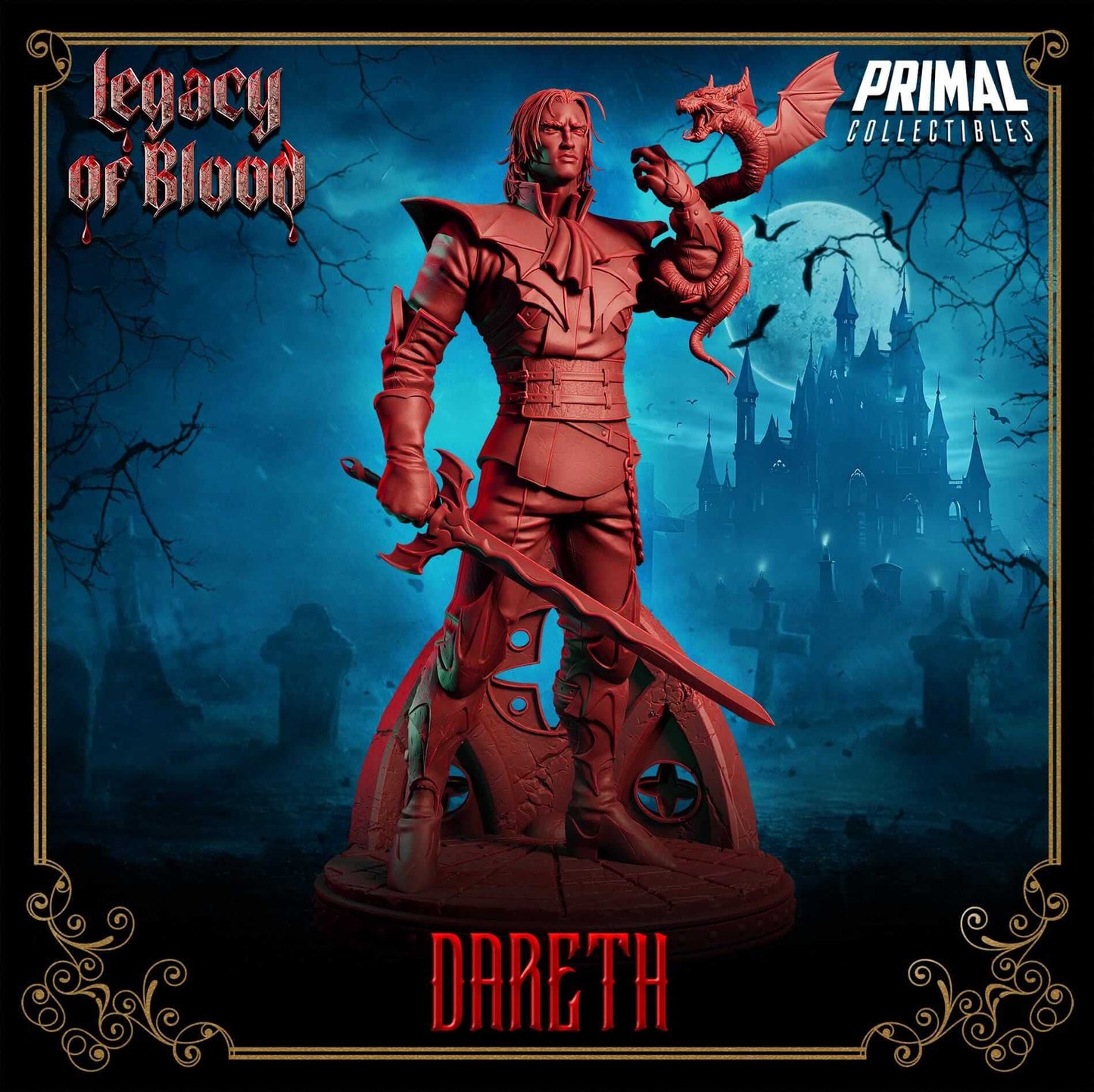 Dareth - Legacy of Blood 3D Printed Resin RPG/Tabletop/Boardgames Miniature Primal Collectibles