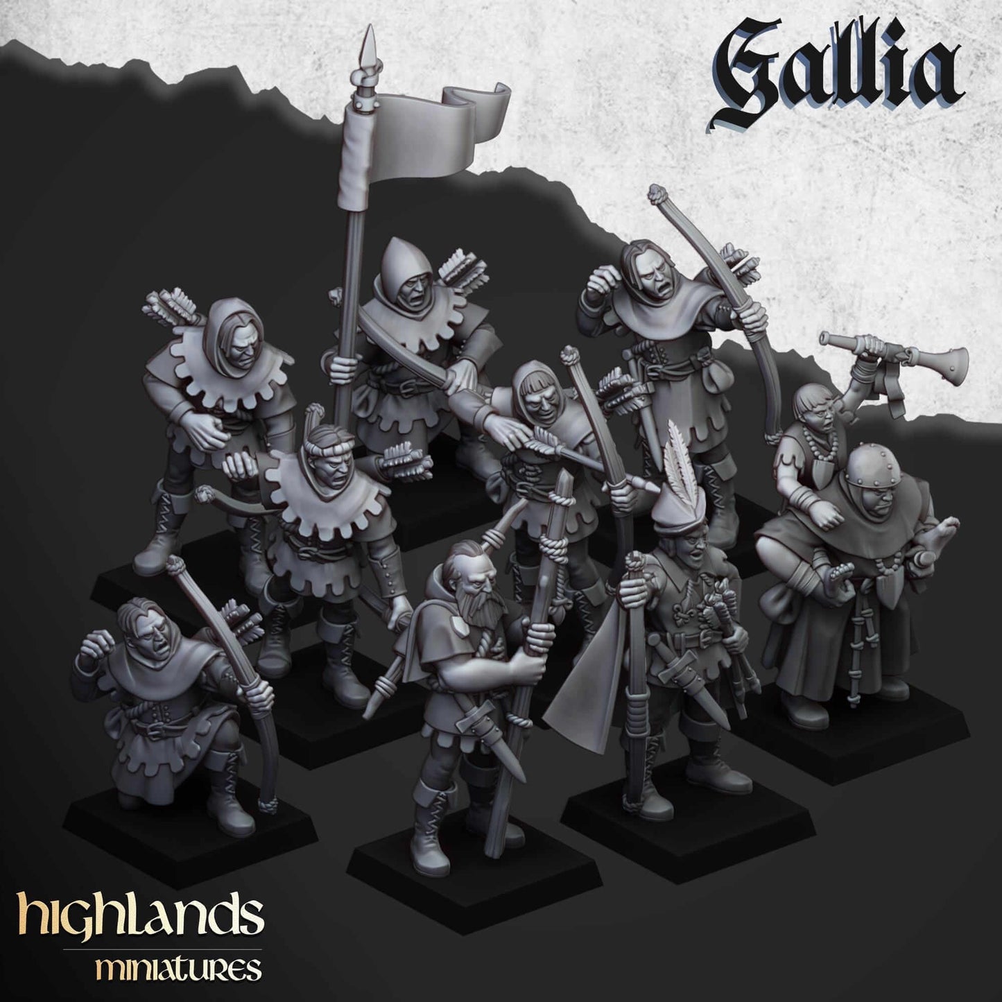 Gallia Robin Hood and the Sherwood Archers - Highlands Miniatures - Breton Proxies