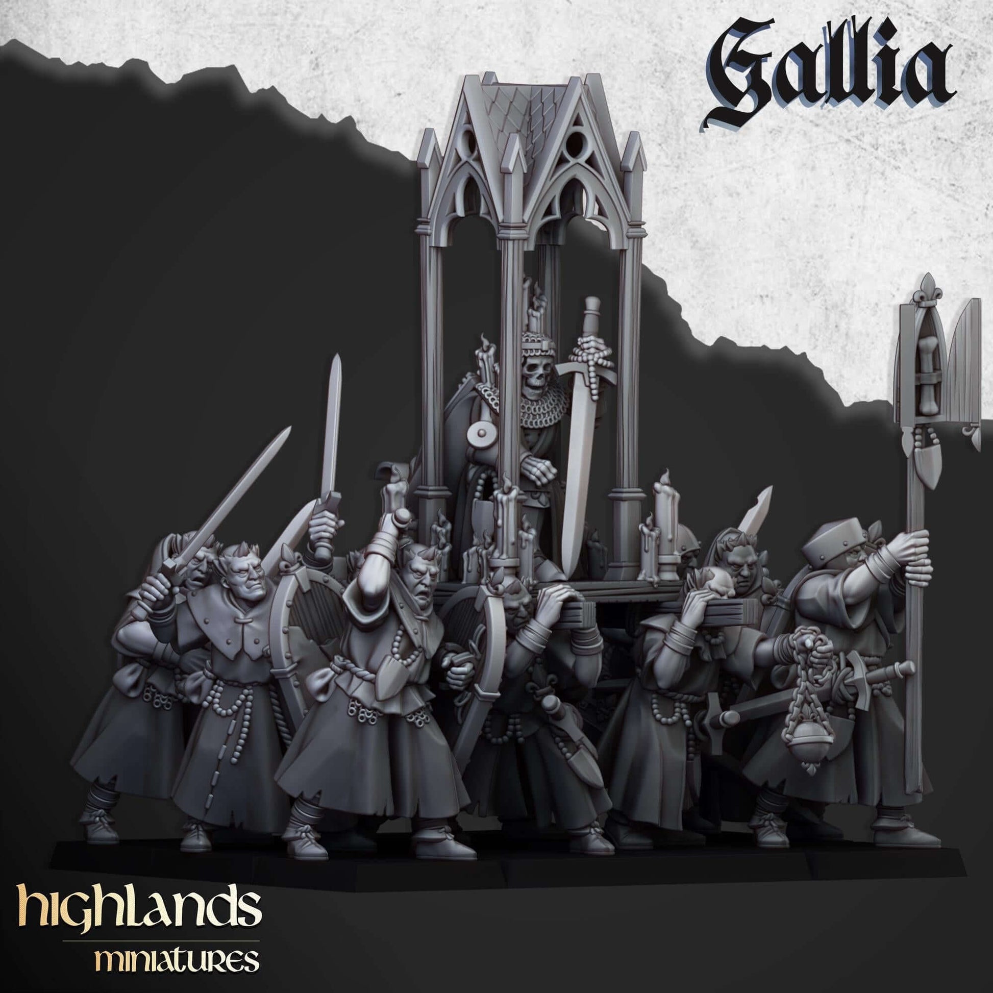 Gallia Grail Pilgrims with Reliquae - Highlands Miniatures - Breton Proxies